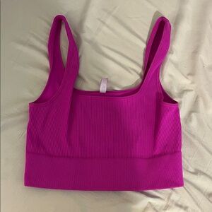 Zenana Outfitters Fuchsia Ribbed Sports Bra